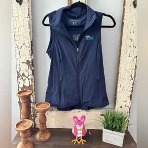 Navy Blue Polo Golf DryFit RSM Zip Up with Stand-Up Collar